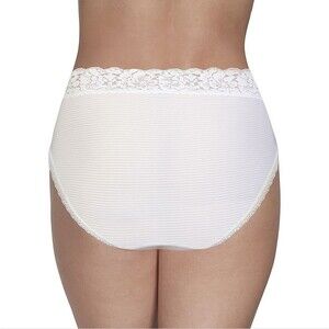 Women's Vanity Fair Flattering Lace Hi-Cut Panty Size 9/2XL Tan